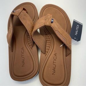 Nautica Men's  Flip Flop Beach Sandal Boat Slide Water Slippers Sz 7 Comfort New
